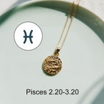 12 Constellation Jewelry Necklace Gold