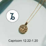 12 Constellation Jewelry Necklace Gold