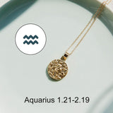 12 Constellation Jewelry Necklace Gold