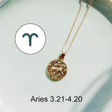 12 Constellation Jewelry Necklace Gold