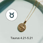 12 Constellation Jewelry Necklace Gold