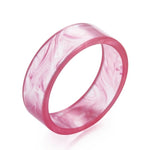 New Fashion Fresh Transparent Epoxy Resin Ring Ink Pattern Vampire Blood
