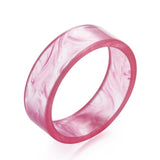 New Fashion Fresh Transparent Epoxy Resin Ring Ink Pattern Vampire Blood