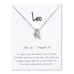 Birthday Gifts 12 Constellation Zodiac Pendant Necklace With White Card