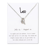 Birthday Gifts 12 Constellation Zodiac Pendant Necklace With White Card