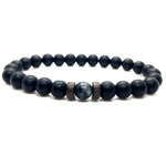 Men Bracelet Natural Moonstone Bead Tibetan Buddha Bracelet