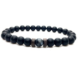 Men Bracelet Natural Moonstone Bead Tibetan Buddha Bracelet