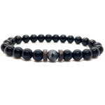 Men Bracelet Natural Moonstone Bead Tibetan Buddha Bracelet