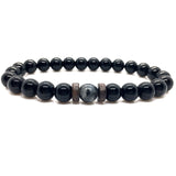 Men Bracelet Natural Moonstone Bead Tibetan Buddha Bracelet