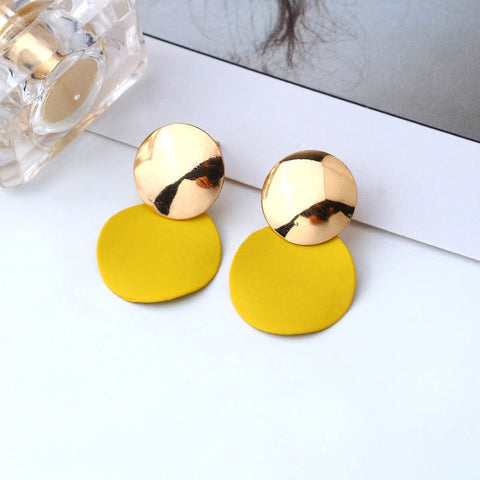 Circle Round Valentines Gift Geometric 1Pair Unique Drop Earrings