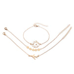 2019 Fashion world map Airplane charm 3 pieces set bracelets for women