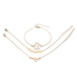 2019 Fashion world map Airplane charm 3 pieces set bracelets for women