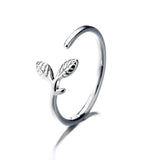 Mossovy Cubic Zircon White Fish Adjustable Silver Ring Fairy Tale Dream Rings for Woman